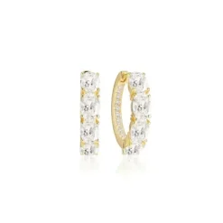 Sif Jakobs Ohrringe-Ellisse Creolen - SJ-E2315-CZ-YG