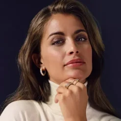 Sif Jakobs Ohrringe-Ellisse Creolen - SJ-E2315-CZ-YG