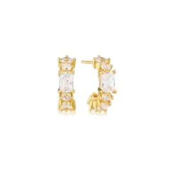 Sif Jakobs Ohrringe-Ivrea Piccolo Creolen - SJ-E12311-CZ-YG