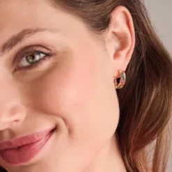 Sif Jakobs Ohrringe-Livigno Piccolo Creolen - SJ-E2363-XCZ-YG