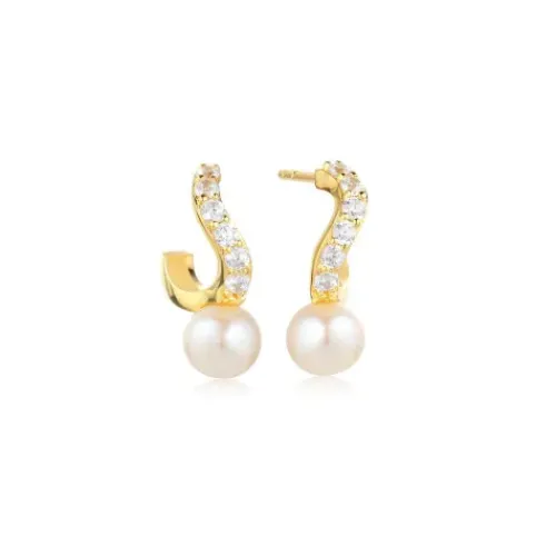 Sif Jakobs Ohrringe-Ponza Piccolo Creolen - SJ-E12350-PCZ-YG
