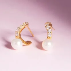 Sif Jakobs Ohrringe-Ponza Piccolo Creolen - SJ-E12350-PCZ-YG