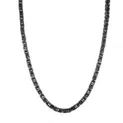 S Jewelry Halsketten-Steel Jewelry Königskette Schwarz Halskette