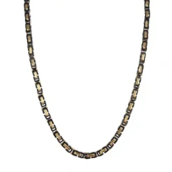 S Jewelry Halsketten-Steel Jewelry Königskette Gold Schwarz Halskette