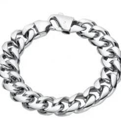 S Jewelry Armbänder-Steel Jewelry Panzerkette Silber Armband