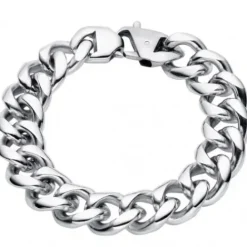 S Jewelry Armbänder-Steel Jewelry Panzerkette Silber Armband