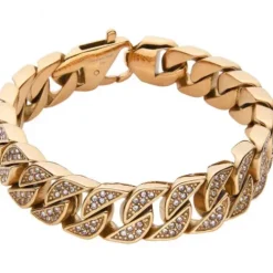 S Jewelry Armbänder-Steel Jewelry Panzerkette Cuban Link Gold Armband