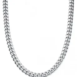 S Jewelry Halsketten-Steel Jewelry Panzerkette Silber Halskette