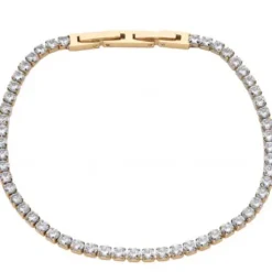 S Jewelry Armbänder-Steel Jewelry Tenniskette Gold Armband