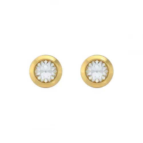 Studex Ohrringe-Sensitive Ohrstecker Bezel Gold mit Kristall