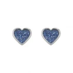 Studex (Kette mit) Herz-Sensitive Ohrstecker Herz Glitter - STX-11178P