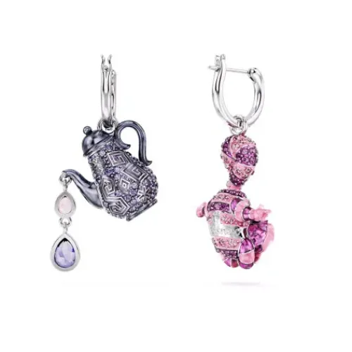 Swarovski Ohrringe-Alice in Wonderland Drop Ohrhänger Katze und Teekanne - 5682806