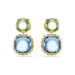 Swarovski Ohrringe-Chroma Drop Ohrhänger Kissenschliff Mehrfarbig Gold - 5692492