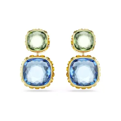 Swarovski Ohrringe-Chroma Drop Ohrhänger Kissenschliff Mehrfarbig Gold - 5692492