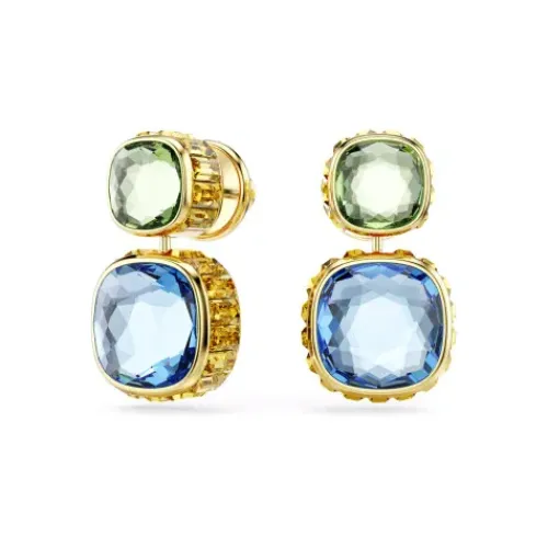 Swarovski Ohrringe-Chroma Drop Ohrhänger Kissenschliff Mehrfarbig Gold - 5692492