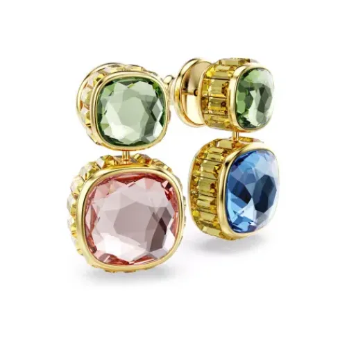 Swarovski Ohrringe-Chroma Drop Ohrhänger Kissenschliff Mehrfarbig Gold - 5692492