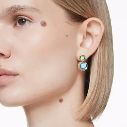 Swarovski Ohrringe-Chroma Drop Ohrhänger Kissenschliff Mehrfarbig Gold - 5692492