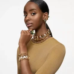 Swarovski Armbänder-Dextera Armband Pavé Gemischte Glieder Weiss Gold