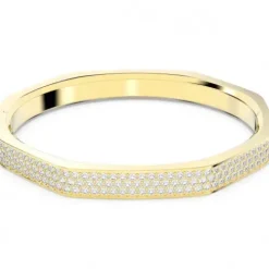 Swarovski Armbänder-Dextera Armreif Achteckform Pavé Mittel Weiss Gold