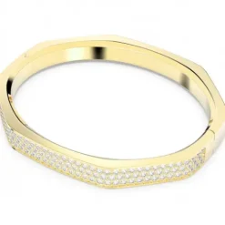 Swarovski Armbänder-Dextera Armreif Achteckform Pavé Mittel Weiss Gold