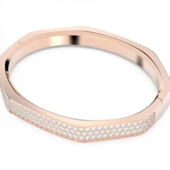 Swarovski Armbänder-Dextera Armreif Achteckform Pavé Mittel Weiss Roségold