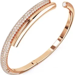 Swarovski Armbänder-Dextera Armreif Magnetischer Verschluss Weiss Roségold