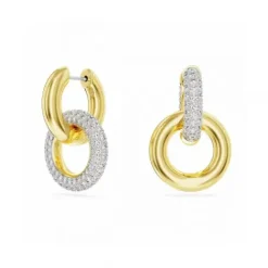 Swarovski Ohrringe-Dextera Kreolen Verschlungener Reif Weiss Gold - 5668818