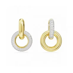 Swarovski Ohrringe-Dextera Kreolen Verschlungener Reif Weiss Gold - 5668818