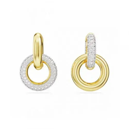 Swarovski Ohrringe-Dextera Kreolen Verschlungener Reif Weiss Gold - 5668818