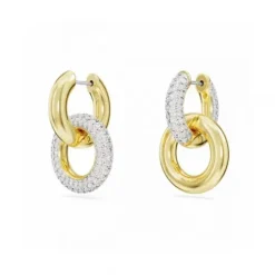 Swarovski Ohrringe-Dextera Kreolen Verschlungener Reif Weiss Gold - 5668818