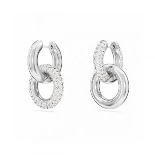 Swarovski Ohrringe-Dextera Kreolen Verschlungener Reif Weiss - 5671807