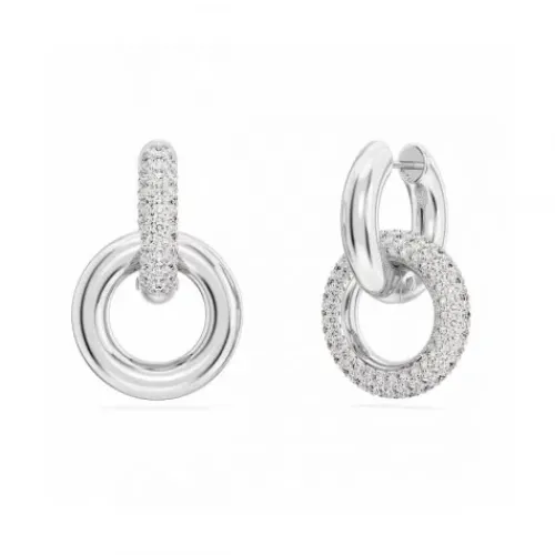 Swarovski Ohrringe-Dextera Kreolen Verschlungener Reif Weiss - 5671807