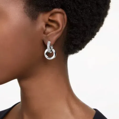 Swarovski Ohrringe-Dextera Kreolen Verschlungener Reif Weiss - 5671807
