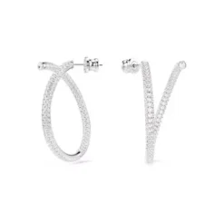 Swarovski Ohrringe-Dextera Kreolen Rundschliff Weiss - 5695939