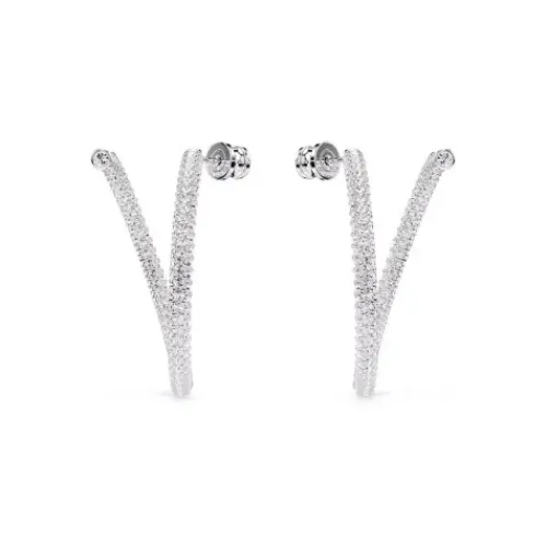 Swarovski Ohrringe-Dextera Kreolen Rundschliff Weiss - 5695939