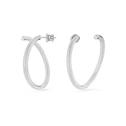 Swarovski Ohrringe-Dextera Kreolen Rundschliff Weiss - 5695939