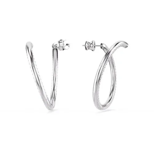 Swarovski Ohrringe-Dextera Kreolen Rundschliff Weiss - 5695939