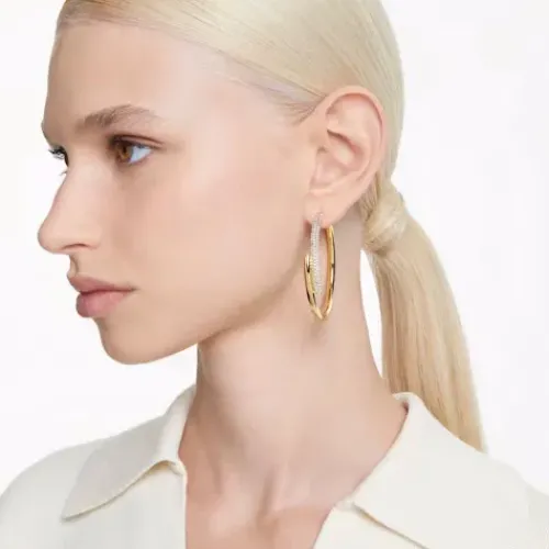 Swarovski Ohrringe-Dextera Kreolen Weiss Gold - 5671808