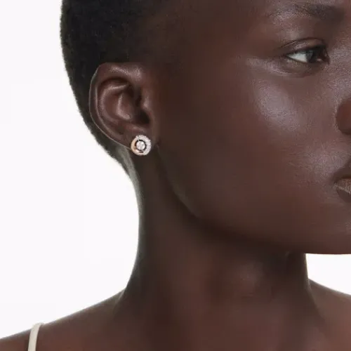 Swarovski Ohrringe-Dextera Ohrstecker Rundschliff Weiss Roségold - 5692258