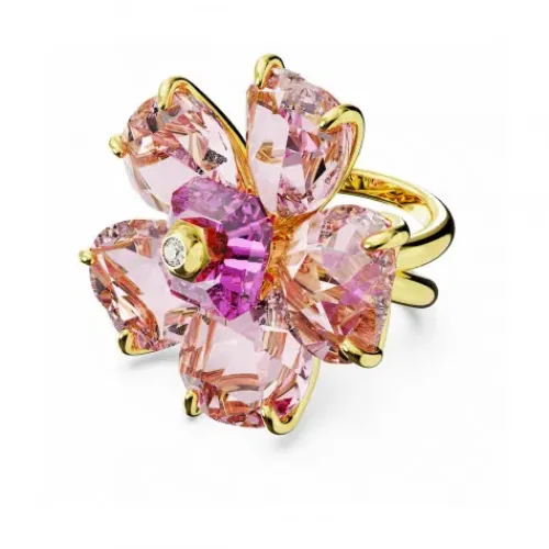 Swarovski Ringe-Florere Cocktail Ring Blume Rosa Gold