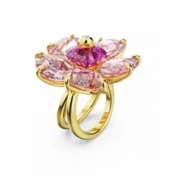 Swarovski Ringe-Florere Cocktail Ring Blume Rosa Gold