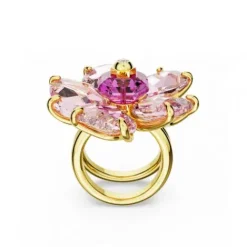 Swarovski Ringe-Florere Cocktail Ring Blume Rosa Gold