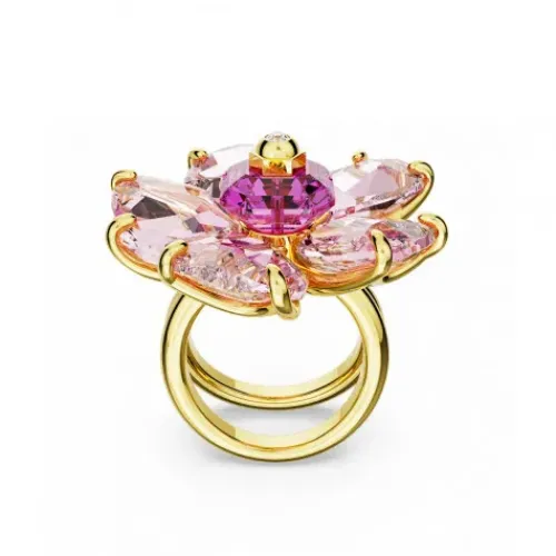 Swarovski Ringe-Florere Cocktail Ring Blume Rosa Gold