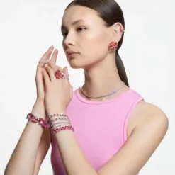 Swarovski Ringe-Florere Cocktail Ring Blume Rosa Gold