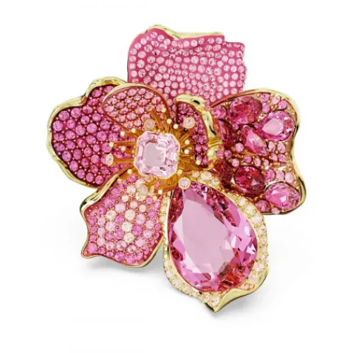 Swarovski Ringe-Florere Cocktail Ring Pavé Blume Rosa