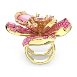 Swarovski Ringe-Florere Cocktail Ring Pavé Blume Rosa