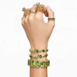 Swarovski Armbänder-Gema Armband Verschiedene Schliffe Grün Gold - 5652822