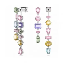 Swarovski Ohrringe-Gema Drop Ohrhänger Asymmetrisches Design Verschiedene Schliffe Lang - 5656417