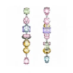 Swarovski Ohrringe-Gema Drop Ohrhänger Asymmetrisches Design Verschiedene Schliffe Lang - 5656417