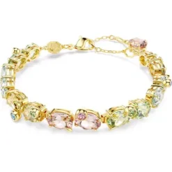 Swarovski Armbänder-Gema Tennis Armband Verschiedene Schliffe Mehrfarbig Gold - 5705808